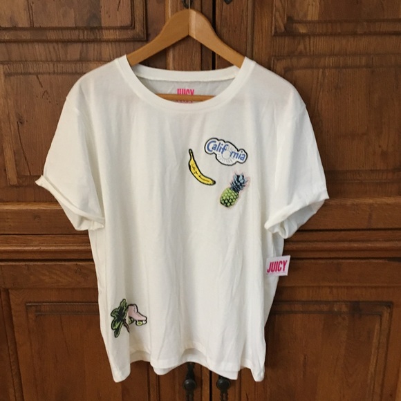 Juicy knit patches graphic tee - Picture 1 of 5